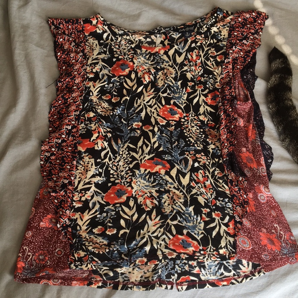 Lucky brand cap sleeve blouse